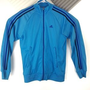 Men Adidas Light Blue Sports Jacket Clima 365